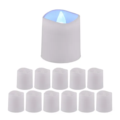LED Teelichter weiß Elektro-Teelichter 12x LED Kerzen flammenlose Teelichter