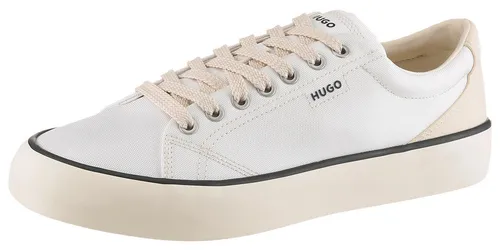 HUGO Blue B-cross Plateausneaker Schnürschuh Beige 41 EU - Sportlicher Plateausneaker in Beige (Größe 41) mit gepolstertem Schaftrand. Ideal für den Alltag, kombiniert Komfort und Stil mit leicht profiliertem Gummiprofil.