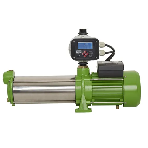 CHM GmbH® Kreiselpumpe 1,5 kW Edelstahl 8400 L/h - Hochleistungs-Wasserpumpe mit 8,5 Bar Druck und einstellbarem Druckschalter für optimale Druckkontrolle. Ideal für Gartenbewässerung und Brunnenanwendungen.