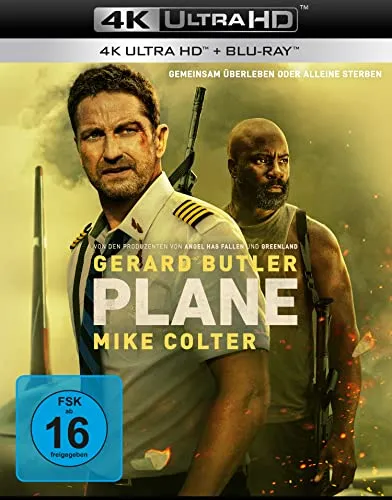 Plane (4K Ultra HD) + (Blu-ray) - Actionthriller ab 16 Jahren, erleben Sie packende Spannung und atemberaubende 4K-Bilder für ein unvergessliches Filmerlebnis.