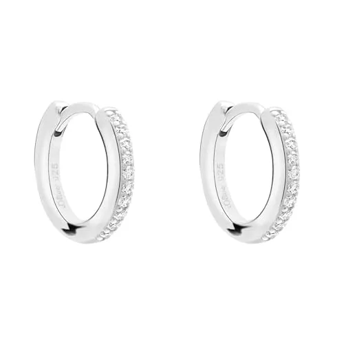 s.Oliver Ohrring - Elegante Creolen aus 925er Sterlingsilber - Hochwertige Creolen aus poliertem 925er Silber, 17 mm groß. Zeitloses Design und perfekte Geschenkidee, geliefert in einem wiederverwendbaren Baumwoll-Säckchen.