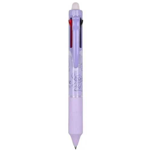 Produktbild DISNEY Stitch Kugelschreiber 4in1, löschbar mit Radiergummi, automatischer Gelschreiber, löschbar, Schulfüller 0,5 mm (A)