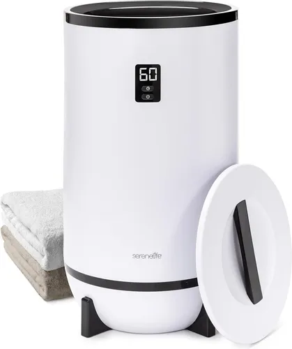 SereneLife Elektrischer Handtuchwärmer Eimer - Handtuchwärmer für 2 große Handtücher, energiesparend mit Timer und Überhitzungsschutz – ideal für Spa & Wellness im Badezimmer.