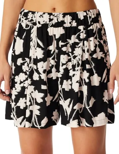 Schiesser Damen Schlafhose kurz Webhose-Mix + Relax Pyjamaunterteil, Multicolor 1_183079, 40