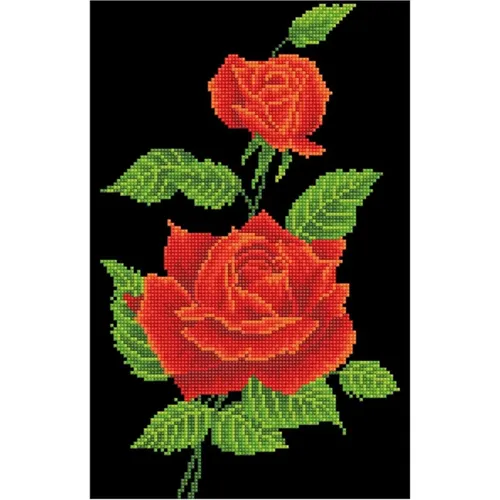 DIAMOND DOTZ - Diamond Painting Rote Rosen Kit - Gesellschaftsspiel: Kreatives Bastelset für wunderschöne rote Rosen, ideal für entspannende Stunden und als Geschenk für Bastelenthusiasten.