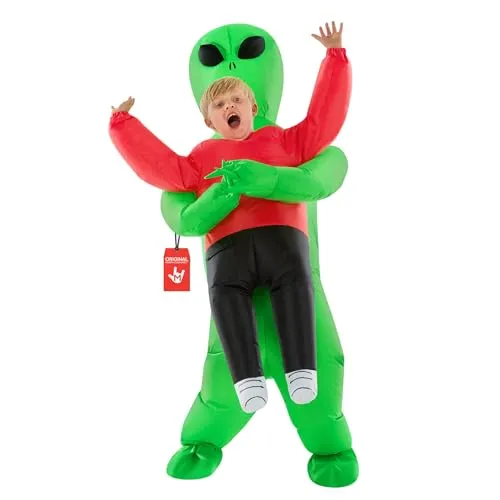 Morph Alien Kostüm Kinder, Aufblasbares Kostüm Kinder, Halloween Kostum Kind, Halloween Kostum Jungen & Mädchen, Karneval Kostüme Kind, Fasching