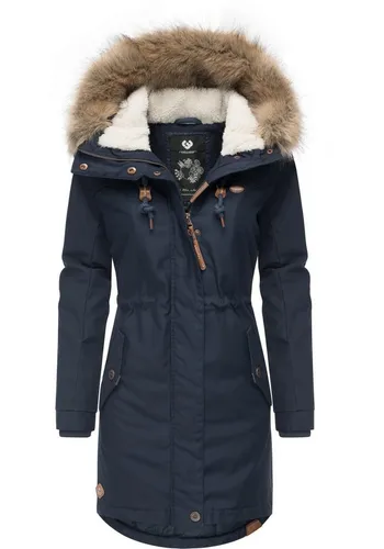 Ragwear Damen Wintermantel Tawny Parka - Vegan & Stylisch - Funktionsjacken mit abnehmbarem Kunstfell, wasser- und windabweisend, ideal für kalte Tage. Der Ragwear Tawny Parka vereint Style und Funktionalität.