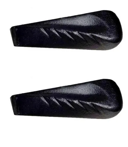 BigDean 2x Drehspalt-Keil 21,5 x 6 cm - Massiv & robust für effizientes Holzspalten - 2x Drehspaltkeil aus hochwertigem Stahl - ideal für sicheres und einfaches Holzspalten. Mit 2,25 kg Gewicht und gedrehter Keilform für großen Hub bei geringem Kraftaufwand.