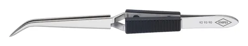 Knipex Kreuz-Pinzette spitz gebogen 160 mm vernickelt - 92 95 90