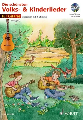 Die schönsten Volks- und Kinderlieder: sehr leicht bearbeitet. 1-2 Gitarren.