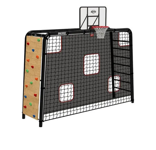 Berg Klettergerüst PlayBase L Sport Schaukelgestell mit Basketballkorb - Klettergerüst für den Außenbereich, ideal für Kinder ab 3 Jahren, mit integriertem Basketballkorb für zusätzlichen Spielspaß.