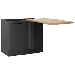 Mid.you Eckunterschrank Schwarz Eiche Artisan - Eckschrank für die Küche, seitenverkehrt montierbar, mit 1 Fach und modernem Design in Schwarz und Eiche Artisan. Ideal zur optimalen Raumausnutzung.