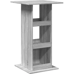vidaXL Bartisch Grau Sonoma 60x60 cm mit Ablagen von vidaXL