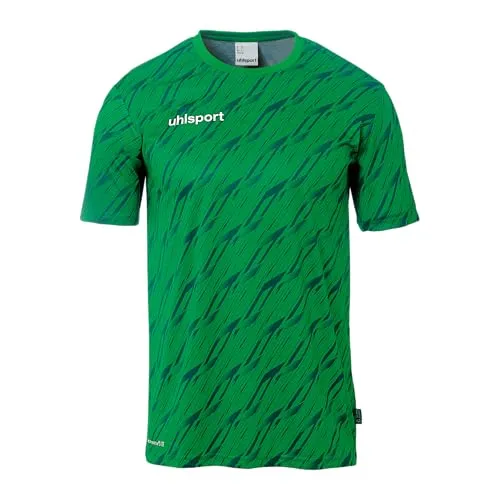 uhlsport Herren Progressive 28 Shirt Kurzarm Trikot in Grün, XL EU - Trainingsbekleidung aus 100% recyceltem Polyester für ein umweltbewusstes Sporterlebnis. Leichtes Smartbreathe Lite Material sorgt für hohen Tragekomfort und Atmungsaktivität.