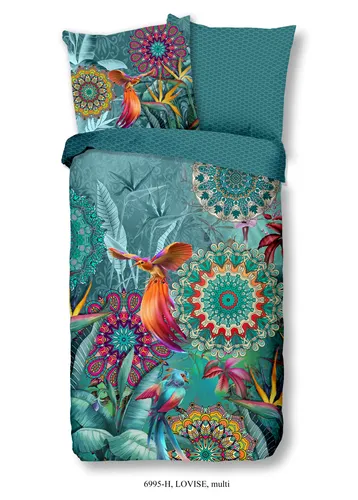 Hip Satin-Bettwäsche-Set in Blau - 155x220 cm - Bettwäsche-Set aus hochwertigem Satin für ein luxuriöses Schlafgefühl, inkl. 1 Bettbezug und 1 Kissenbezug, ideal für stilvolle Schlafzimmer.