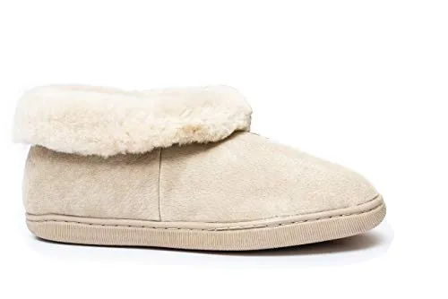 Reissner Lammfelle | Engel Hausschuhe Kreta | Veloursleder | Innenfutter Merino Lammfell | 40 beige