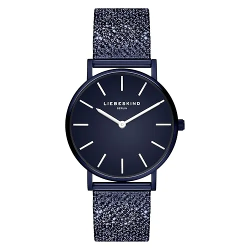 Liebeskind Berlin Armbanduhr LT-0414-MQ IP Blue - Elegante Quarz-Damenuhr von LIEBESKIND BERLIN mit kratzunempfindlichem Mineralglas und IP-blauem Edelstahlgehäuse. Ideal für jeden Anlass, verleiht deinem Look einen Hauch von Stil.
