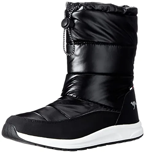 KangaROOS Damen K-WW Luna RTX Stiefel, Jet Black/metallic, 39 EU - Wanderschuhe mit ROOStex und KangaGrip, ideal für kalte Tage dank warmem Futter und thermo lining für besten Komfort.