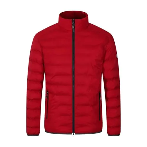 Blue Wave Herren Steppjacke Maximilian in Daunenoptik - Gesteppte Jacke mit Stehkragen in Rot Größe 4XL