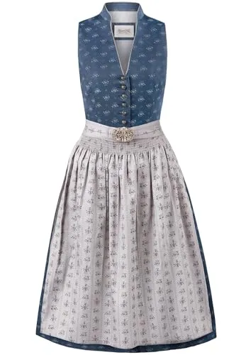 Stockerpoint Damen Amalie2 Midi Dirndl, dunkelblau grau, 34 in blau von Stockerpoint