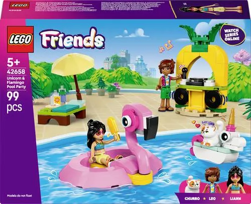 LEGO FRIENDS Poolparty mit Einhorn und Flamingo 42658