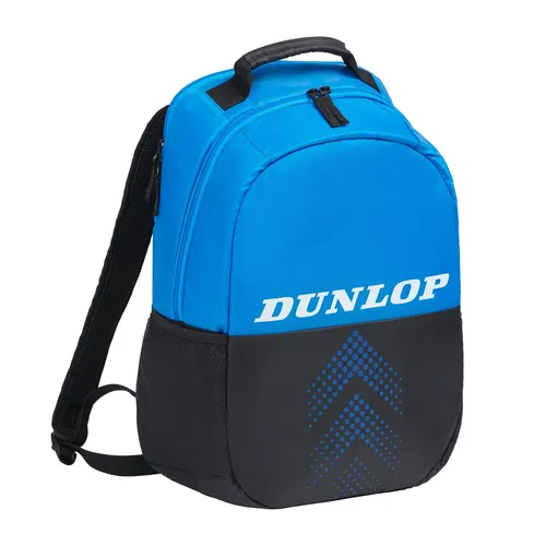 Dunlop Tennis-Rucksack FX Club blau/schwarz 32 Liter - Tennisschläger-Rucksack mit 3 Fächern und Reißverschlüssen, inklusive Schlägertasche für sicheren Transport. Hoher Tragekomfort dank Mesh-Material und Polsterung. Volumen: 32 Liter.