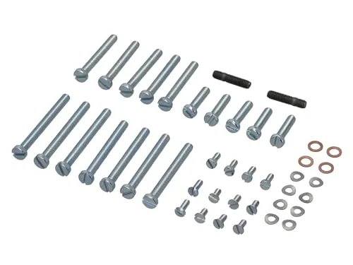 Set: Zylinderschrauben, Schlitz für Motorgehäuse, schwarz - für Simson SR1, SR2, SR4-1, KR50