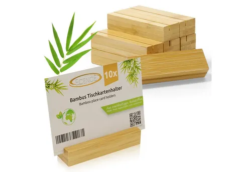 ECENCE Tischkartenhalter 10x Tischkartenhalter Tischnummern Hochzeit, Card, (10-tlg)