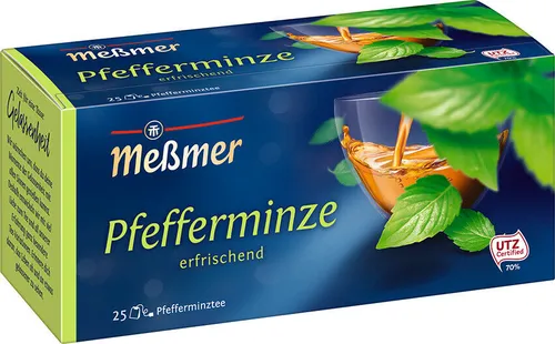 Meßmer Tee Pfefferminze - Pfefferminz Kräutertee - 25 Beutel