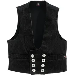 FHB Zunftweste HEINER Trenkercord - schwarz - 46 - Arbeits- & Schutzkleidung, strapazierfähige Weste aus Trenkercord mit praktischen Taschen, ideal für den anspruchsvollen Arbeitsalltag.