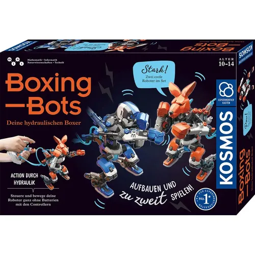 KOSMOS 621162 Boxing Bots - Roboter-Duell für Kinder ab 10 Jahren, mit hydraulischer Joystick-Steuerung und einfachem Klick-Steck-System für spannenden Spielspaß