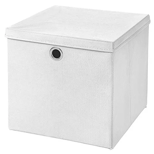Stück Faltbox Weiß 28 x 28 x 28 cm Aufbewahrungsbox faltbar mit Deckel 1