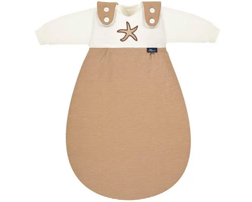 Alvi® Baby-Mäxchen® 3tlg. Starfish taupe/weiß, 80/86 - Babyschlafsäcke mit TOG-Wert 2,5 für optimale Wärmeregulierung, inkl. wattiertem Außensack und zwei Innensäcken aus Bio-Baumwolle für besten Komfort und Sicherheit.