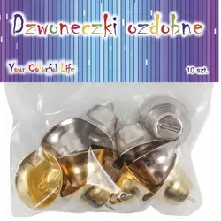 Dekorative Goldene Und Silberne Glöckchen, 2 Cm, 10er-packung.