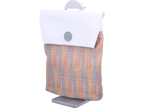 H1386 Pastel-Multi/Pepperm Damen-Rucksackhandtasche - Stylische Damen-Rucksackhandtasche mit Frontreißverschluss und praktischen Innentaschen für optimalen Stauraum.