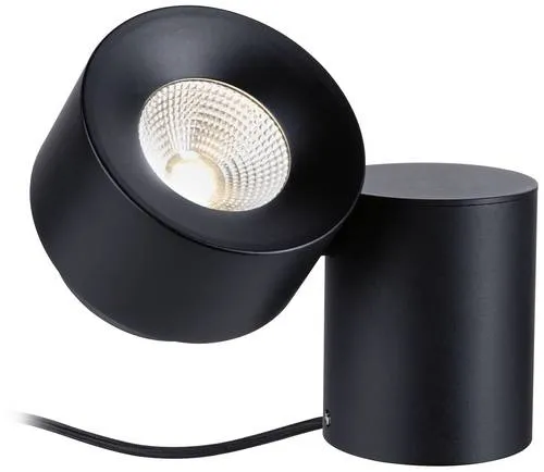Paulmann Pane 79781 LED-Tischlampe 3W Schwarz - Flexible 2 in 1 Nutzung - Tischleuchte und Wandleuchte in einem, mit 350° drehbarem Spotkopf für individuelle Lichtgestaltung. Zigbee 3.0 kompatibel für zentrale Steuerung der Beleuchtung.