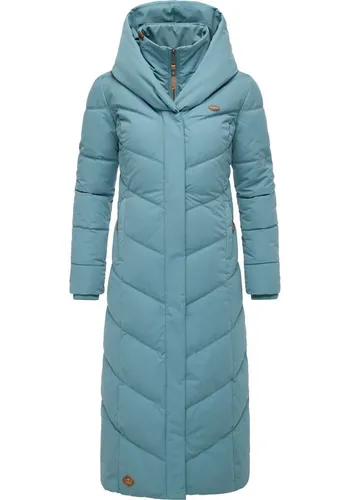 Ragwear Steppmantel Natalka Extralong Gesteppter Damen Mantel mit Kapuze