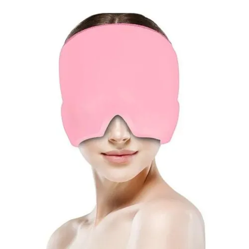 FEELVIT Schlafmaske Anti-Migräne Maske Relief Cap, Anti-Kopfschmerz, Migräne Maske + Anleitung, Linderung und Entspannung mit Wärme-/Kältetherapie