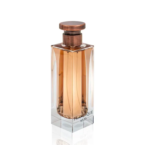 Fragrance World Francique 63.55 Eau De Parfum 100 ml (unisex) - Unisex Duft mit raffinierten Akkorden aus Kardamom, schwarzem Tee und Iris. Ideal für selbstbewusste Menschen, die einen bleibenden Eindruck hinterlassen wollen.