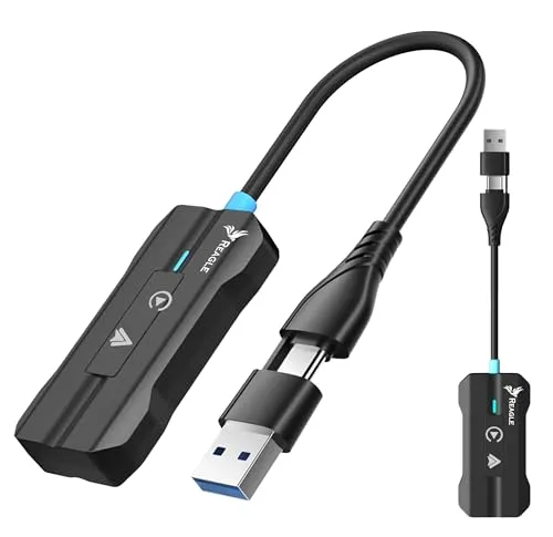 Reagle Wireless Adapter für CarPlay & Android Auto - Kabelloser Mini-Adapter für Ihr Auto, Plug and Play, unterstützt iPhone und Android-Telefone. Genießen Sie eine kabellose Verbindung für Navigation und Musik ohne Kabelsalat!