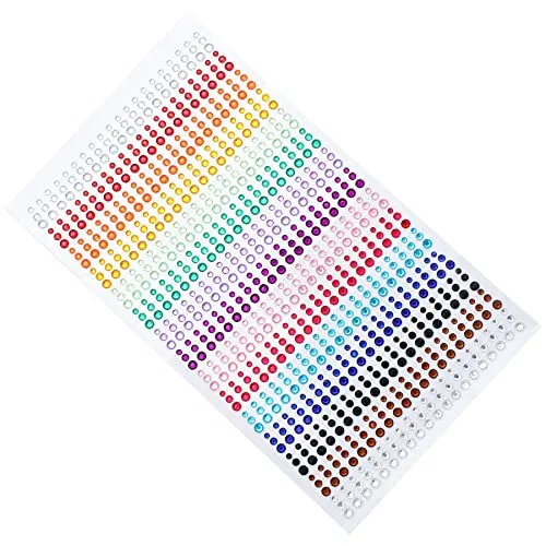 Glitzersteine Selbstklebend,Glitzer Steine Make up, Steinchen Gesicht,Face Jewels, Aufkleben,Klebesteine,3mm,4mm,5mm (900 Stück)