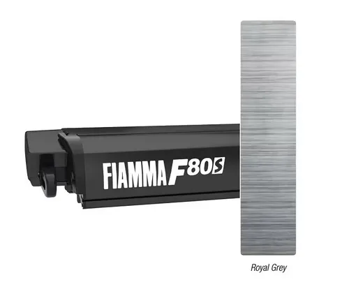 Fiamma F80s 400 Markise schwarz, 400cm, Royal Grey