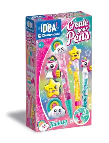 Clementoni Idea Deine Stift-Kreationen Fantasy, mehrfarbig,Clementoni