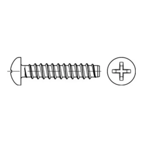 Reyher Blechschrauben DIN 7981 St. 3,9x6,5 -F-H vz (1000 Stück)