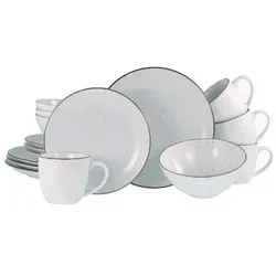 CreaTable Vintage Nature Weiss Kombiservice 16-tlg Porzellan