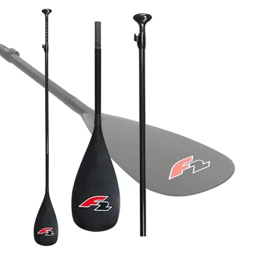 F2 SUP Paddel 90% Carbon Paddle 3-teilig 166-230cm Schwarz