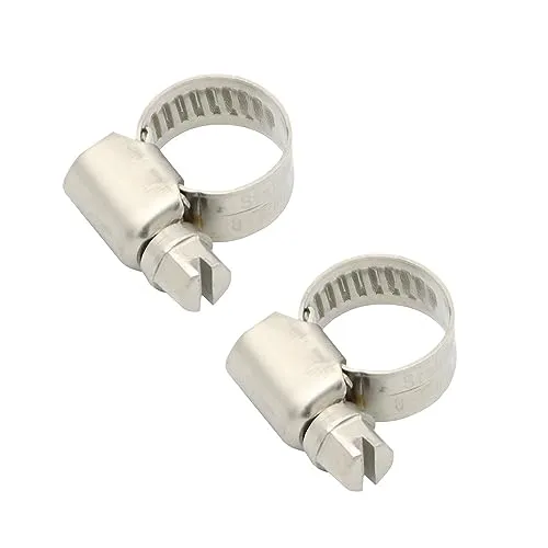 Stabilo-Sanitaer 2x Edelstahl Schlauchschelle 8-12mm 1/4 Zoll Schlauchklemme V2A DIN 3017 W4 Niro Nirosta