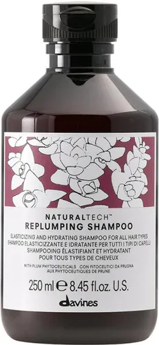 Davines Naturaltech Replumping Shampoo 250 ml - Feuchtigkeitsspendendes Shampoo für alle Haartypen, das Elastizität verleiht und mit antioxidativen Pflanzenwirkstoffen punktet.