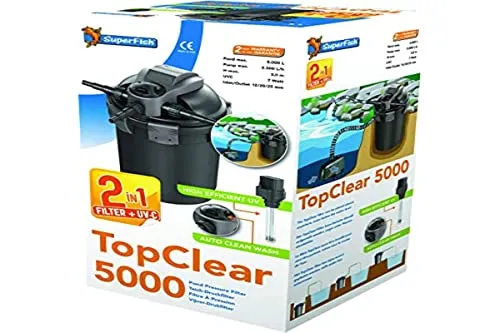 Superfish 800135/3873 SF Druckfilter Top Clear 10000 mit UVC