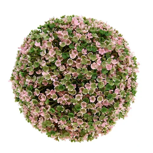 Deko Kugel Rosa Grün Kunstblume Ø18cm Frühling Dekoration